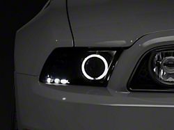 Raxiom LED Halo Projector Headlights; Black Housing; Smoked Lens (13-14 w/ HID Headlights)