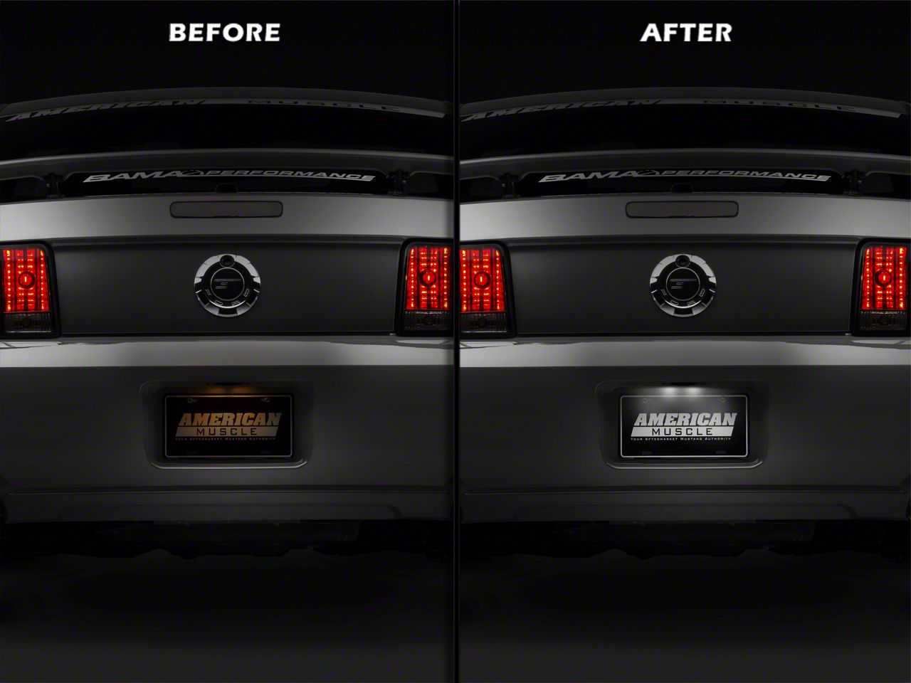 mustang license plate light