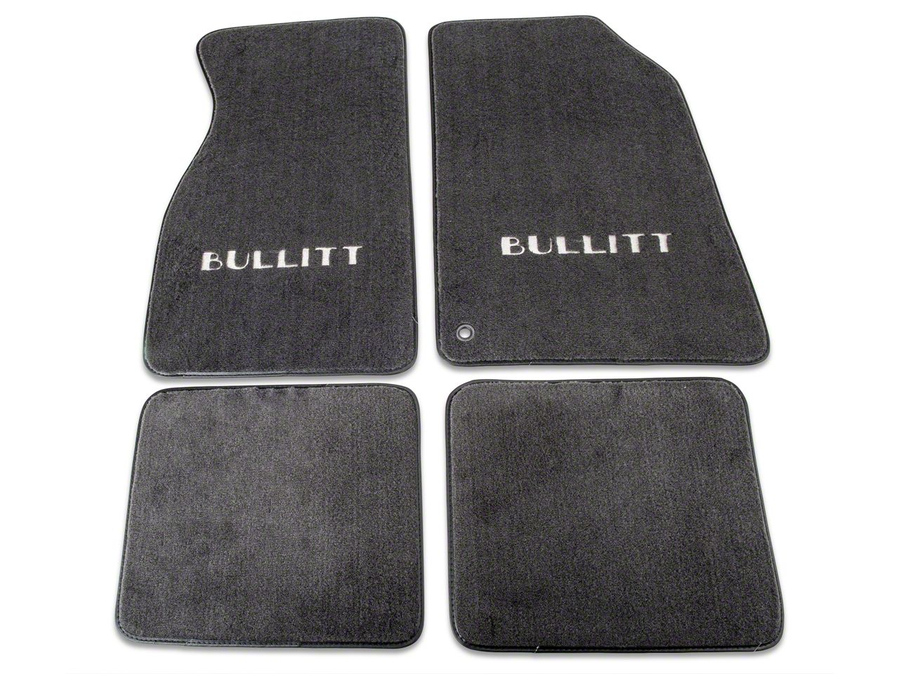 Mustang Front Rear Floor Mats W Bullitt Logo Graphite 99 04 All