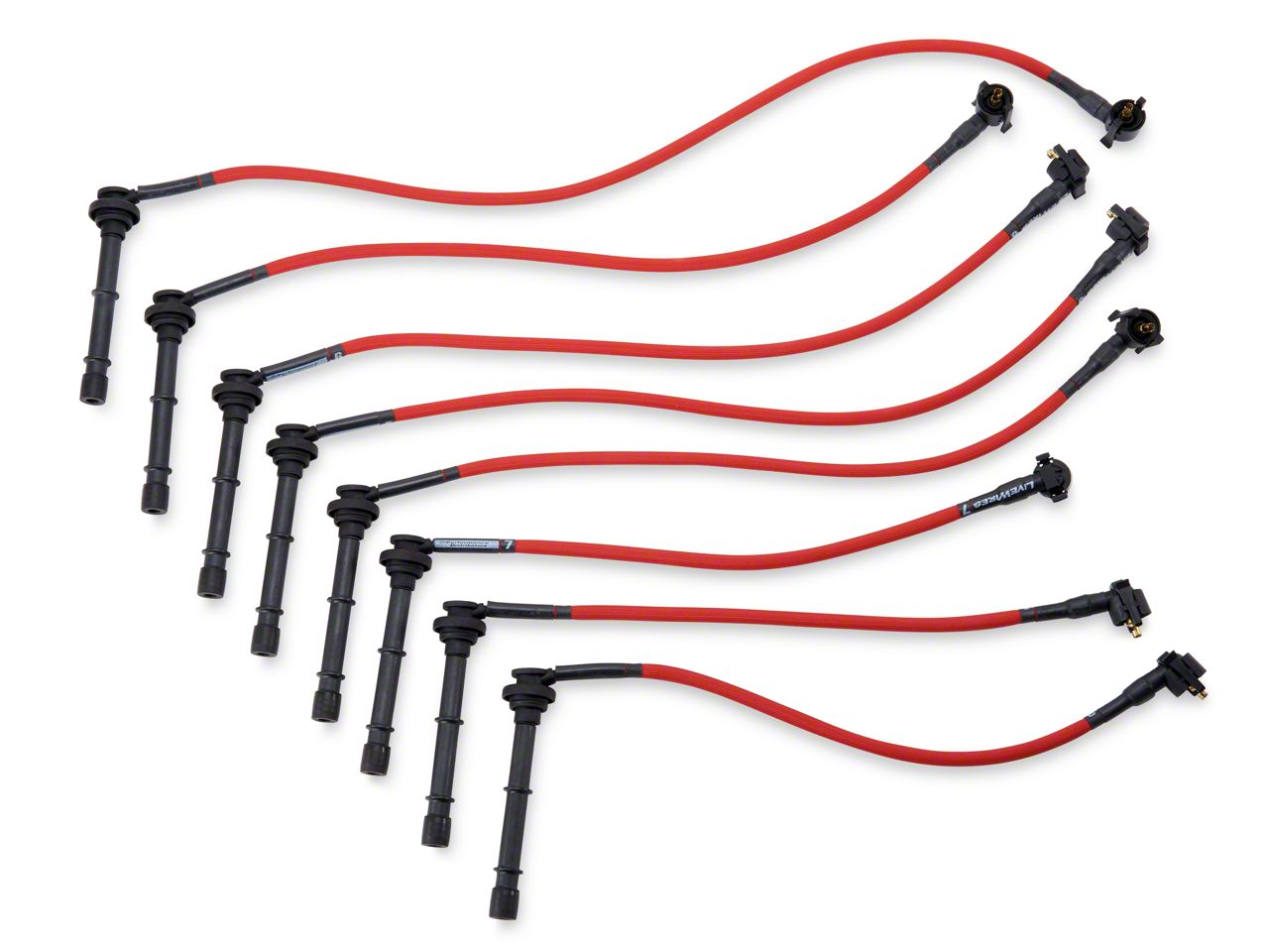 Performance Distributors Mustang Livewires 10mm Spark Plug Wires Red