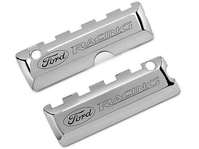 Ford Performance Coil Covers w/ Ford Racing Logo - Chrome (11-17 GT; 12-13 BOSS 302; 15-20 GT350, GT500)