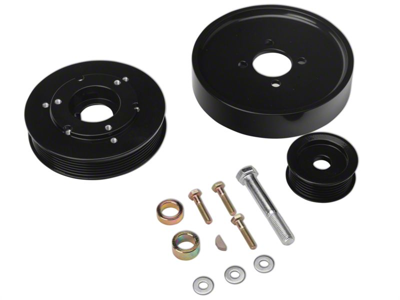 SR Performance Underdrive Pulleys in Black Fits Ford Mustang Late 0104