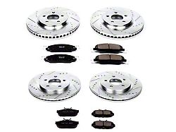 Power Stop Z23 Evolution Sport Brake Rotor and Pad Kit; Front and Rear (05-10 GT)