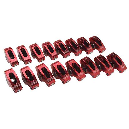 Edelbrock Mustang Red Performance Roller Rocker Arms 1.6 Ratio 77780