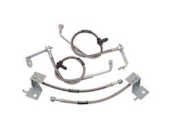 Russell Stainless Steel Braided Brake Line Kit; Front and Rear (05-14 GT, V6 w/ ABS)