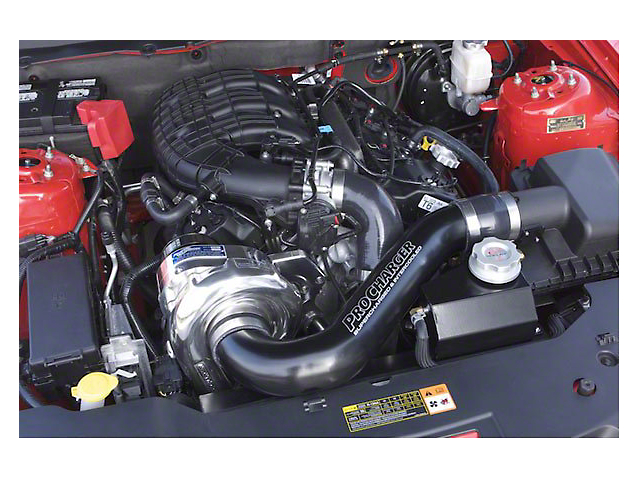 Procharger High Output Intercooled Supercharger Kit with P-1SC-1; Satin Finish (11-14 Mustang V6)