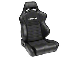Corbeau LG1 Racing Seats; Black Cloth; Pair (Universal; Some Adaptation May Be Required)