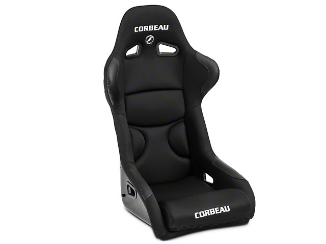 Corbeau FX1 Pro Racing Seat; Black Cloth (79-22 Mustang)