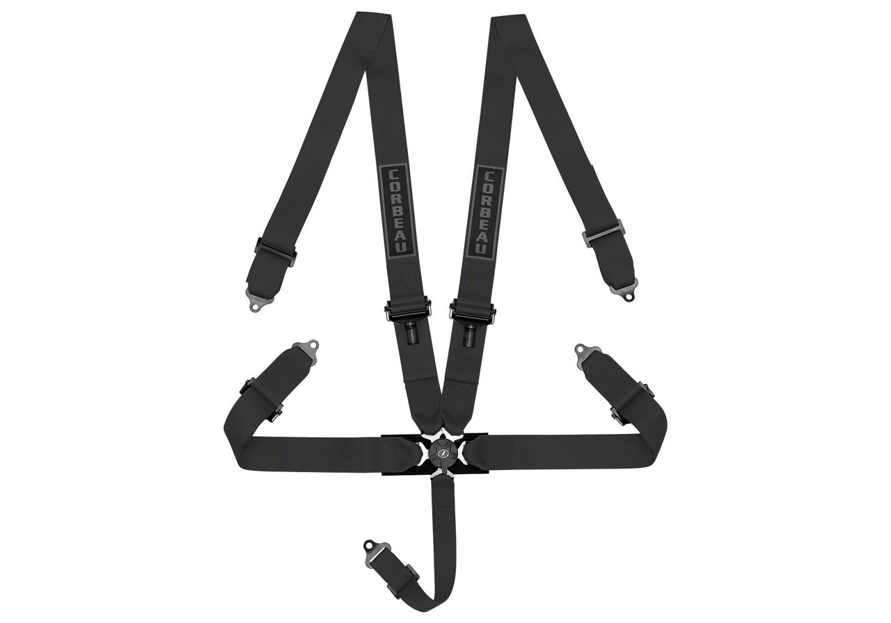 Corbeau Mustang 3 in. 5-Point Camlock Harness Belt - Black 53001B (79 ...