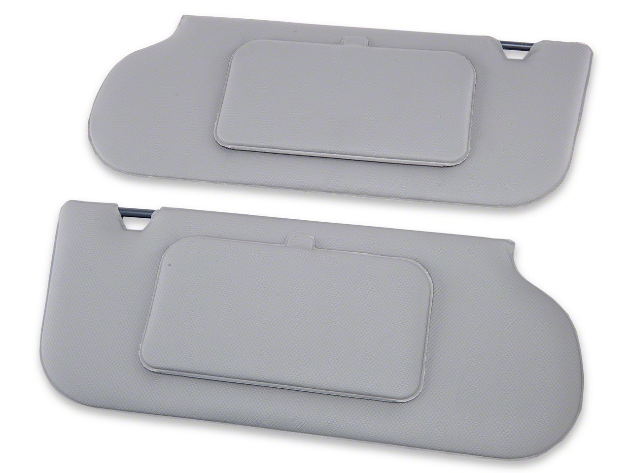 TMI Mustang Vinyl TTop/Sunroof Sun Visors w/ Mirrors Smoke Gray 21