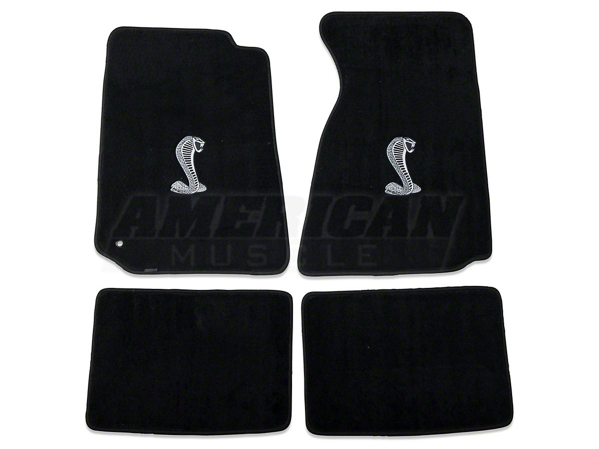 Lloyd Mustang Front Rear Floor Mats W Cobra Logo Black 12131