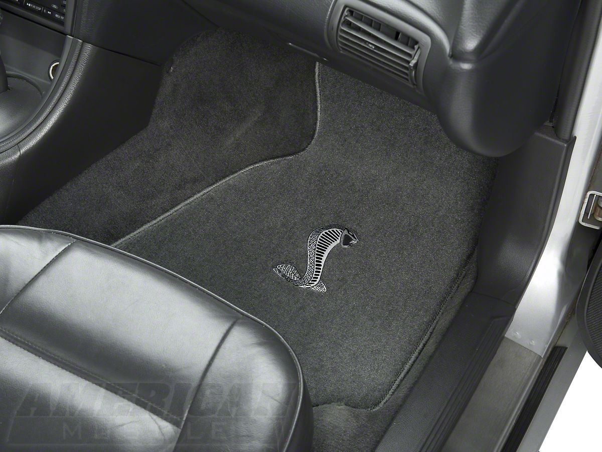 Lloyd Mustang Front Rear Floor Mats W Cobra Logo Gray 12132