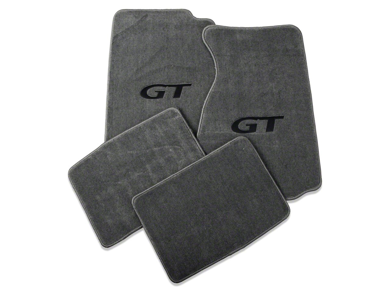 Lloyd Mustang Front & Rear Floor Mats w/ Black GT Logo - Gray 12172 (99 ...