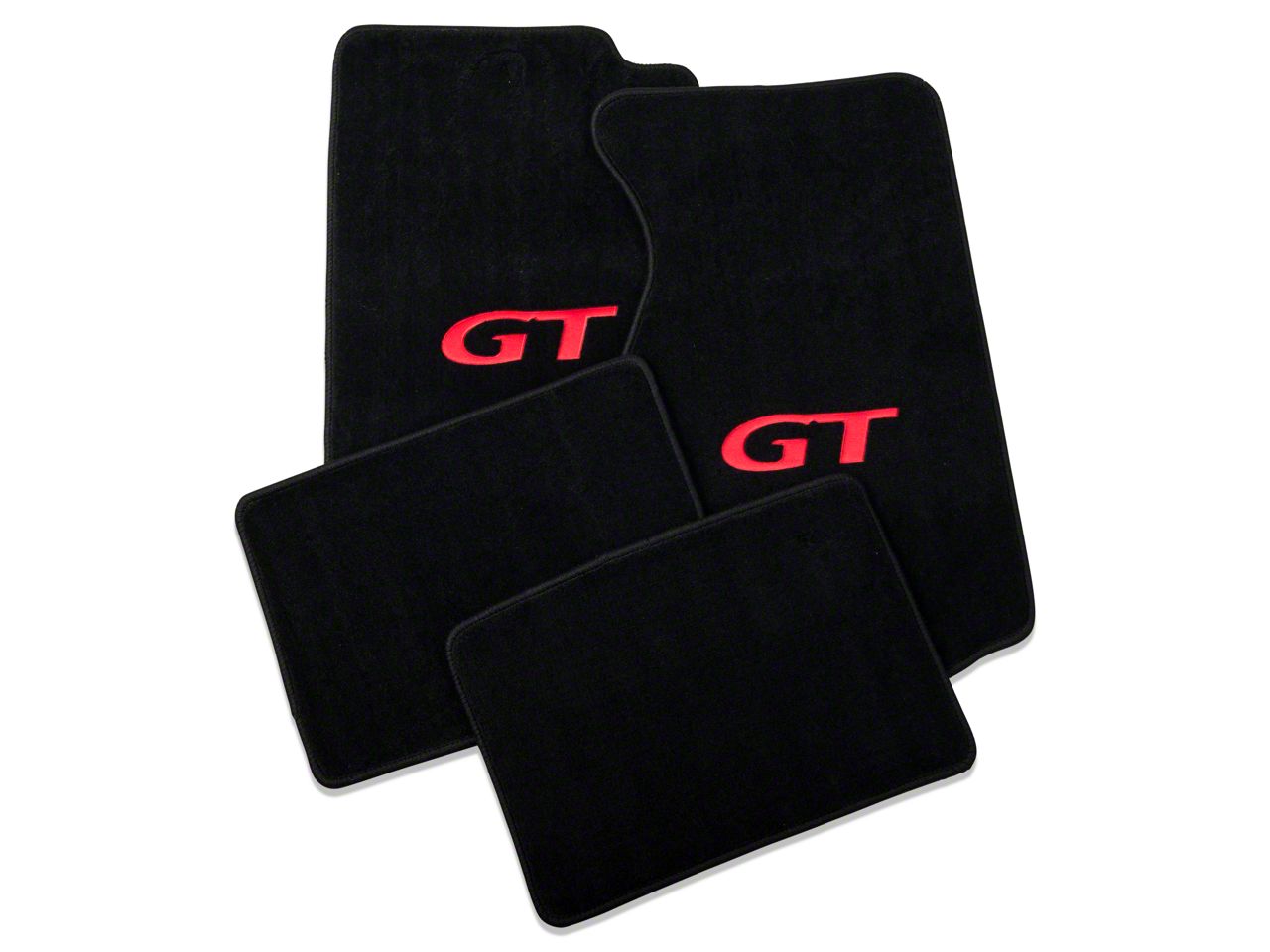 Lloyd Mustang Front Rear Floor Mats W Red Gt Logo Black 12161