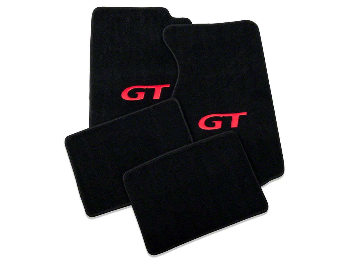 Lloyd Mustang Front Rear Floor Mats W Red Gt Logo Black 12161