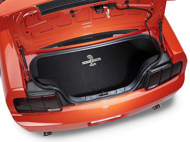 Lloyd Trunk Mat with Shelby GT500 Logo; Black (2007 Mustang)