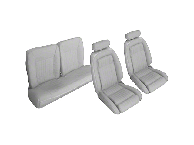 OPR Front and Rear Sport Seat Upholstery; Titanium Gray (90-91 Mustang Hatchback)