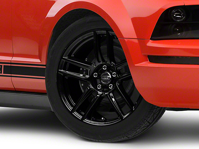 Laguna Seca Style Gloss Black Wheel; 19x9 (05-09 Mustang)