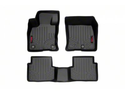 Rough Country Heavy Duty Front and Rear Floor Mats; Black (21-24 Bronco Sport)