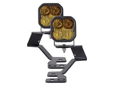 Diode Dynamics SS3 Pro Backlit LED Ditch Light Kit; Yellow Combo (21-24 Bronco Sport)