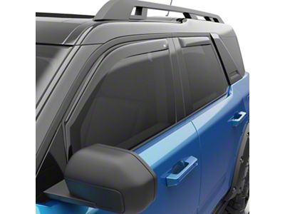 EGR In-Channel Window Visors; Front and Rear; Dark Smoke (21-24 Bronco Sport)