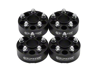 Supreme Suspensions 2-Inch Pro Billet Hub Centric Wheel Spacers; Black; Set of Four (21-24 Bronco Sport)
