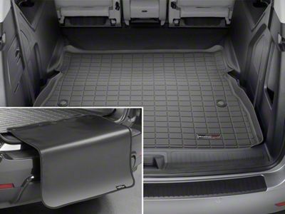 Weathertech DigitalFit Cargo Liner with Bumper Protector; Behind Second Row; Black (21-24 Bronco Sport w/ Full Size Spare Tire)