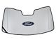 Covercraft UVS100 Heat Shield Premier Series Custom Sunscreen with Blue Ford Oval Logo; White (21-24 Bronco Sport)