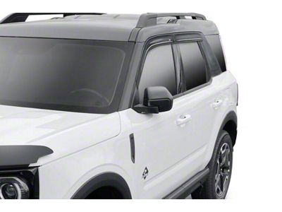 Low Profile Ventvisor Window Deflectors; Front and Rear; Dark Smoke (21-24 Bronco Sport)