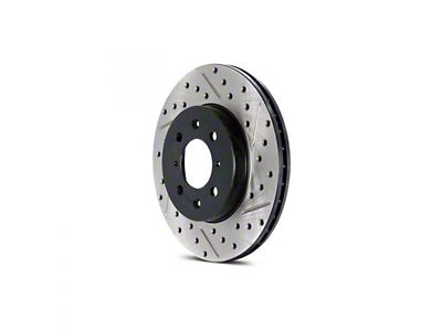 StopTech Sport Cross-Drilled and Slotted Rotor; Rear Driver Side (21-24 Bronco Sport)