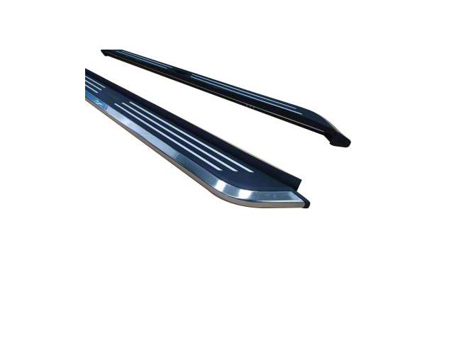 Pinnacle Running Boards; Black and Silver (21-24 Bronco Sport)