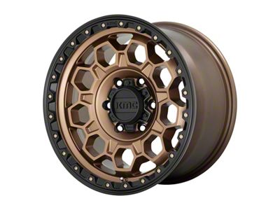 KMC Trek Matte Bronze with Black Lip 5-Lug Wheel; 17x8; 38mm Offset (21-24 Bronco Sport)