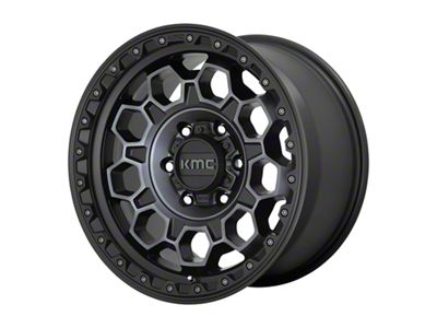 KMC Trek Satin Black with Gray Tint 5-Lug Wheel; 17x8; 38mm Offset (21-23 Bronco Sport)