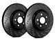 SP Performance Cross-Drilled 5-Lug Rotors with Black ZRC Coated; Rear Pair (21-24 Bronco Sport)