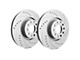 SP Performance Cross-Drilled and Slotted 5-Lug Rotors with Gray ZRC Coating; Front Pair (21-24 2.0L EcoBoost Bronco Sport)