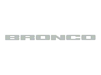 Front Grille Letters Overlays; Cactus Gray (21-24 Bronco Sport)