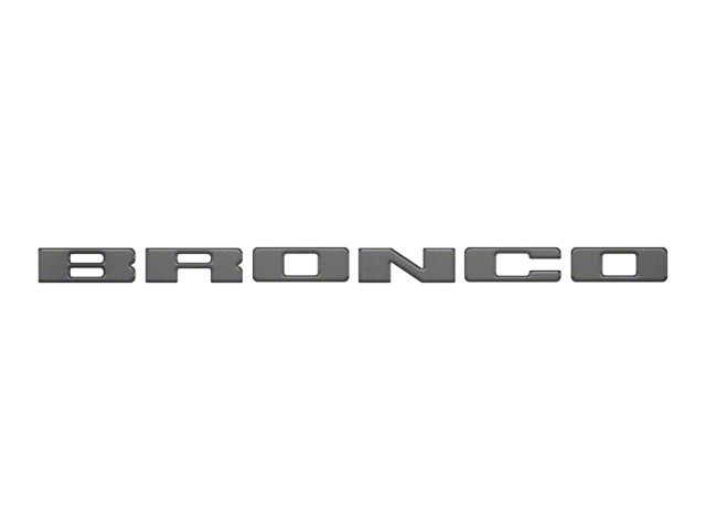 Front Grille Letters Overlays; Carbonized Gray (21-24 Bronco Sport)