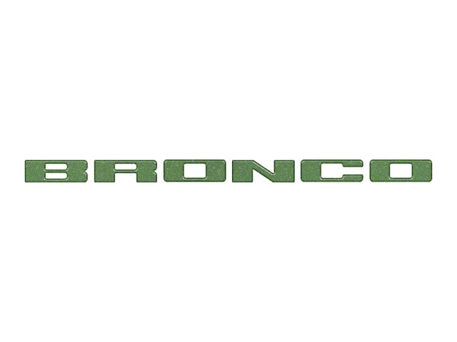 Front Grille Letters Overlays; Eruption Green (21-24 Bronco Sport)