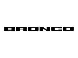 Front Grille Letters Overlays; Gloss Black (21-24 Bronco Sport)