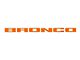 Front Grille Letters Overlays; Gloss Orange (21-24 Bronco Sport)