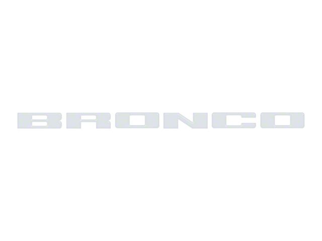 Front Grille Letters Overlays; Gloss White (21-24 Bronco Sport)