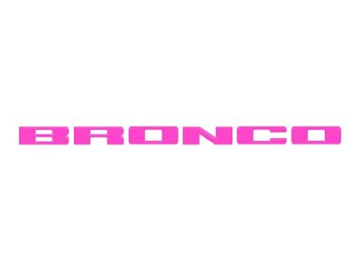 Front Grille Letters Overlays; Hot Pink (21-24 Bronco Sport)