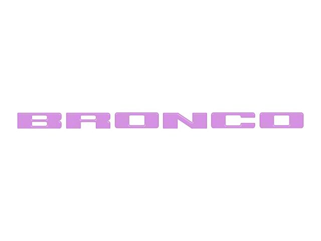 Front Grille Letters Overlays; Lavender Purple (21-24 Bronco Sport)