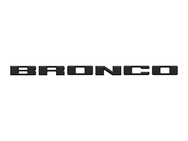 Front Grille Letters Overlays; Matte Black (21-24 Bronco Sport)
