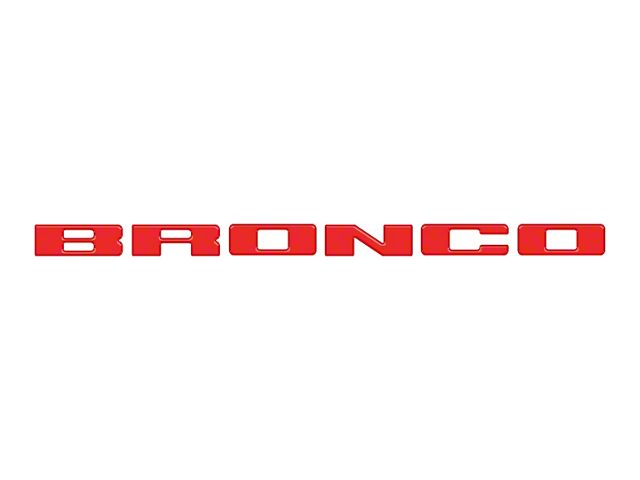 Front Grille Letters Overlays; Race Red (21-24 Bronco Sport)