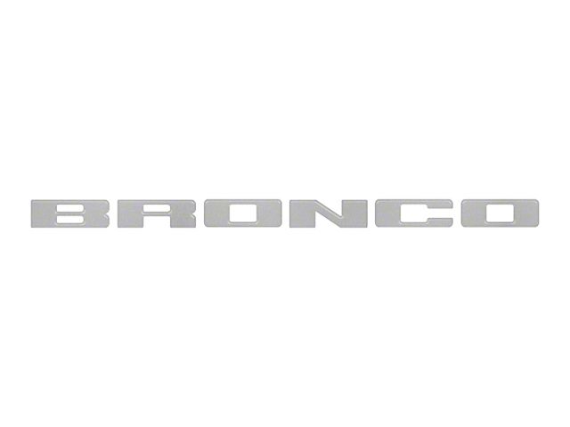 Front Grille Letters Overlays; Turbo Silver (21-24 Bronco Sport)