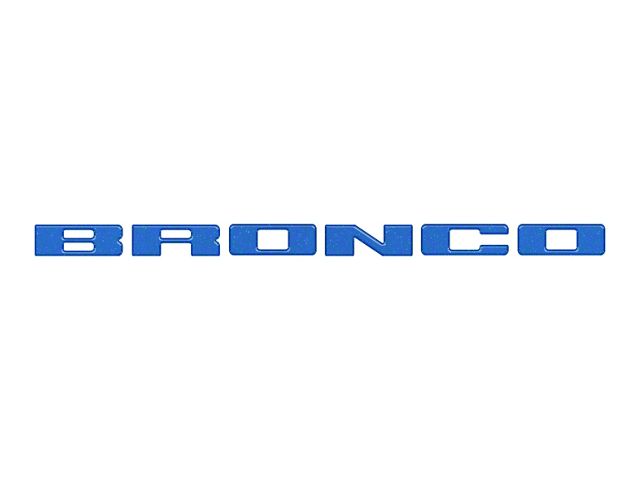 Front Grille Letters Overlays; Velocity Blue (21-24 Bronco Sport)