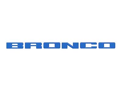 Front Grille Letters Overlays; Velocity Blue (21-24 Bronco Sport)