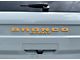 Rear Liftgate Letter Overlays; Gloss Orange (21-24 Bronco Sport)