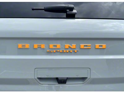 Rear Liftgate Letter Overlays; Gloss Orange (21-24 Bronco Sport)